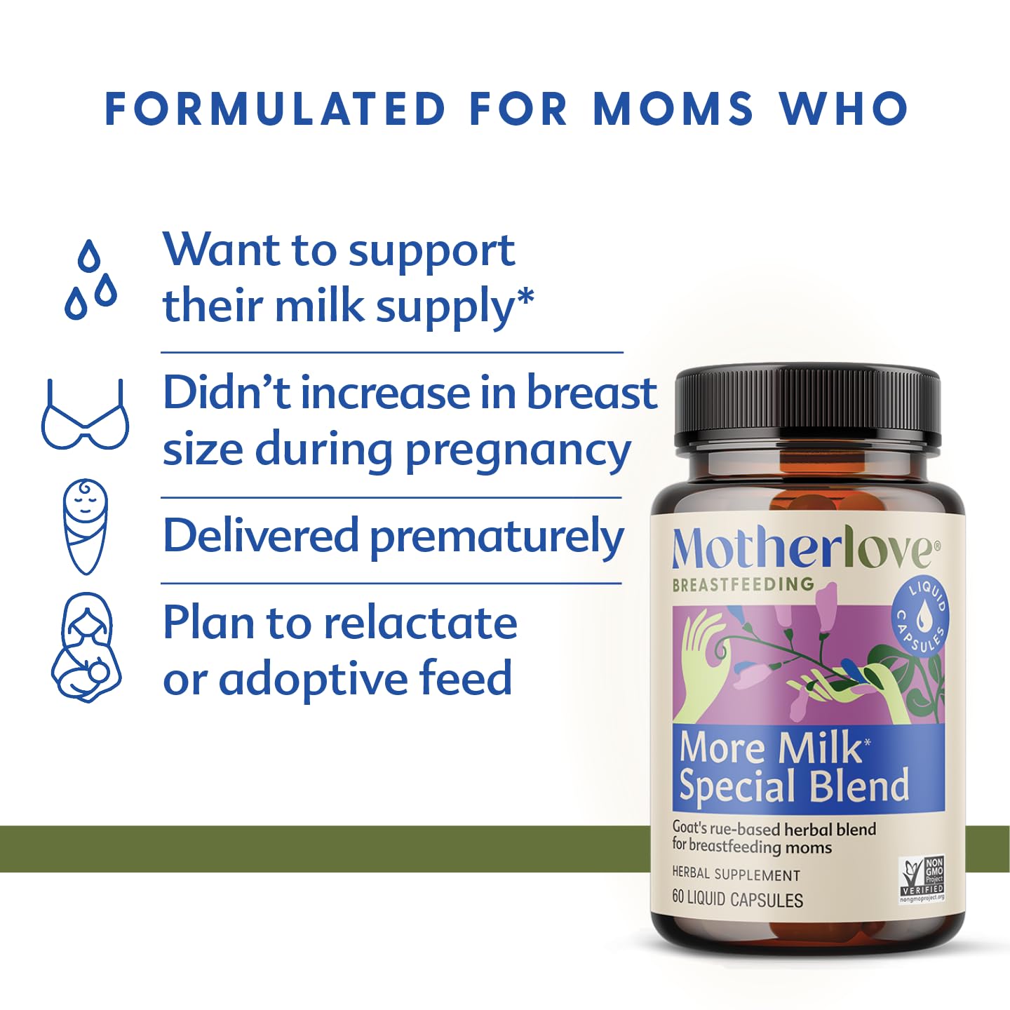 Motherlove More Milk Special Blend – Herbal Lactation Support (120 Capsules)