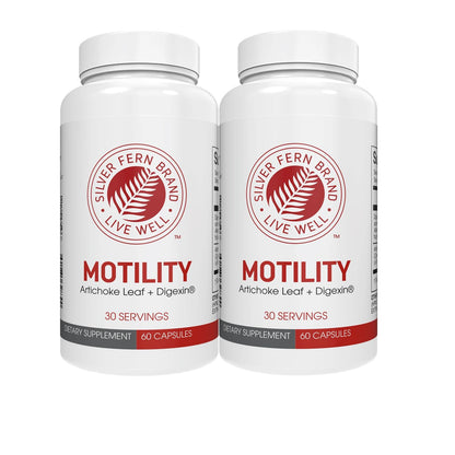 Silver Fern Motility – Non-Laxative Constipation Support, 120 Capsules (60-Day Supply) with Artichoke Leaf, Tender Okra Pods & Winter Cherry