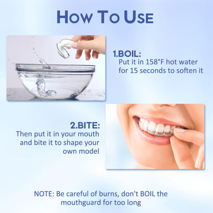 Mouth Guard for Teeth Grinding at Night – Pack of 4 with 2 Sizes