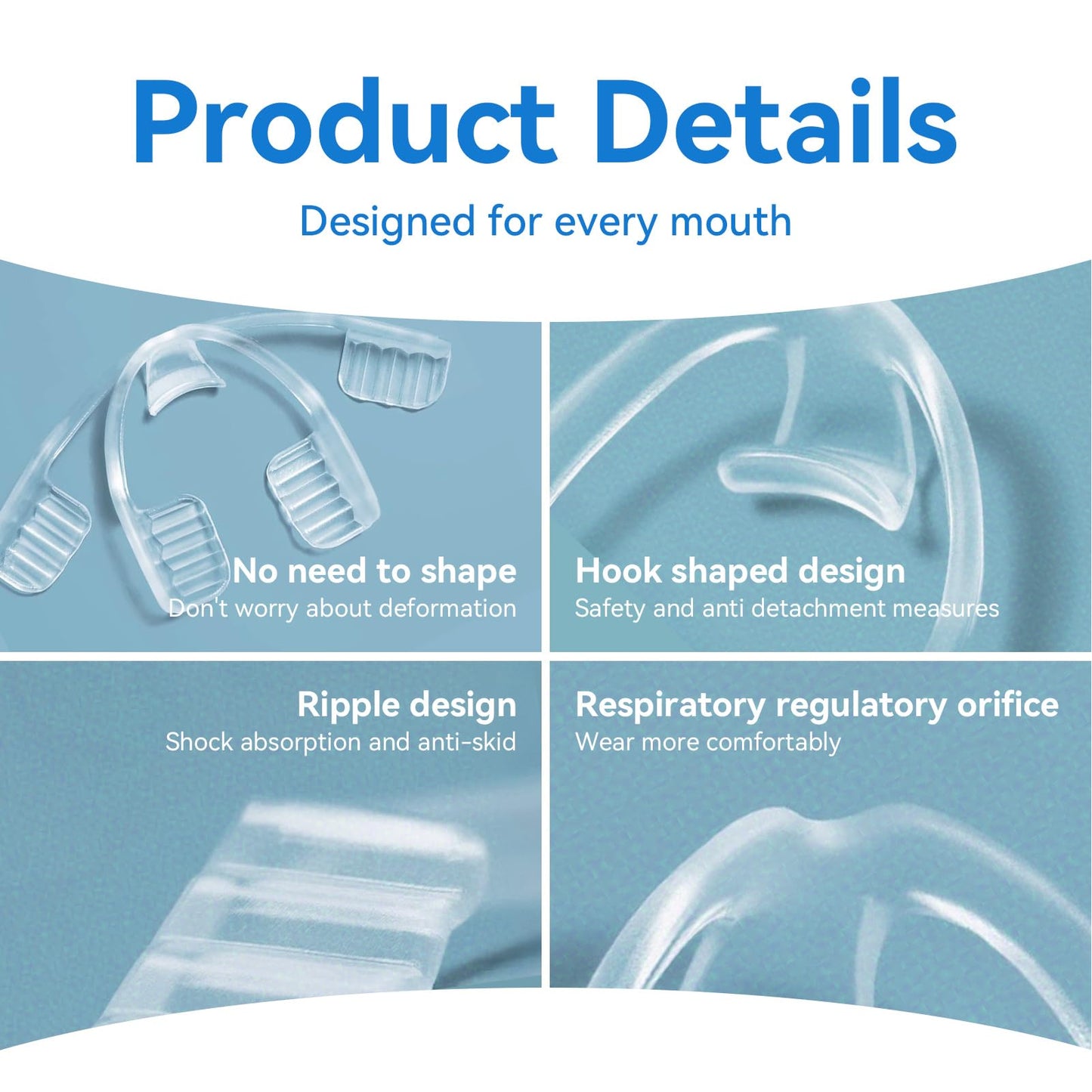Mouth Guard for Teeth Grinding at Night — 6 Pack, Universal Size
