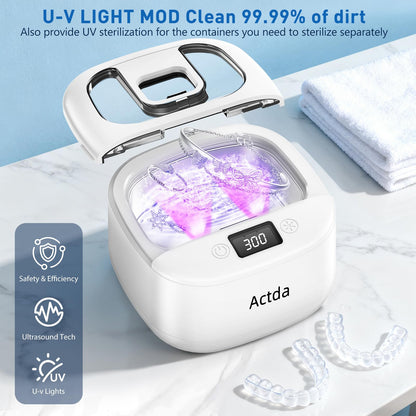 Wireless Ultrasonic Retainer Cleaner – Sonic Dental Cleaning Machine