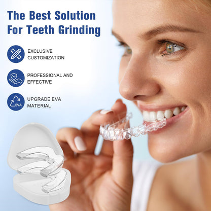 Mouth Guard for Teeth Grinding at Night – EVA Night Guard with 6 Cleaning Tablets