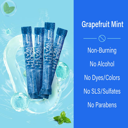Mouthwash Travel Size - Alcohol-Free Icy Mint, Portable Fresh Breath, 60 Pack (0.41 Fl Oz Each)