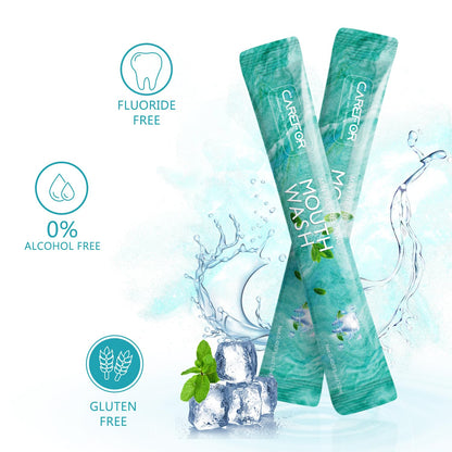 Travel Size Mouthwash Pack of 20 – Alcohol & Fluoride Free Fresh Mint Strips