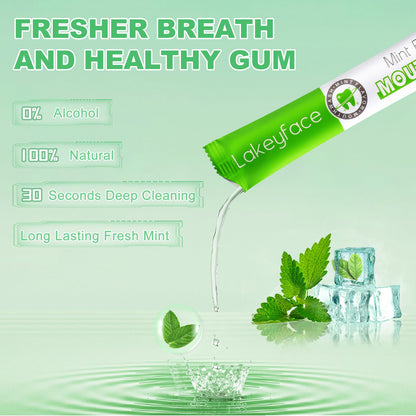 Mouthwash Travel Pack – 30 Packets, Alcohol-Free, TSA Approved, Mint 11ml Each
