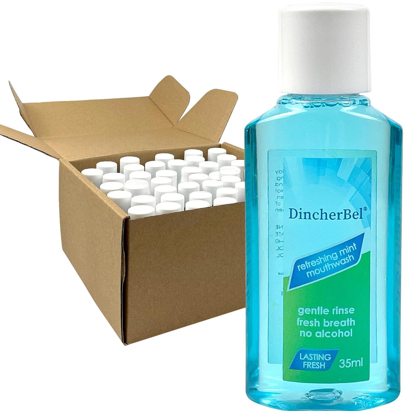 Mouthwash Travel Size Original Mint 35ml/1.2oz – 48 Pack | Portable Fresh Breath On The Go
