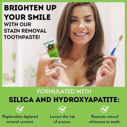 MOUTHWATCHERS Whitening Fluoride Free Toothpaste – 4 Tubes (3 oz) for Sensitive Teeth & Gums | Dr. Plotka's