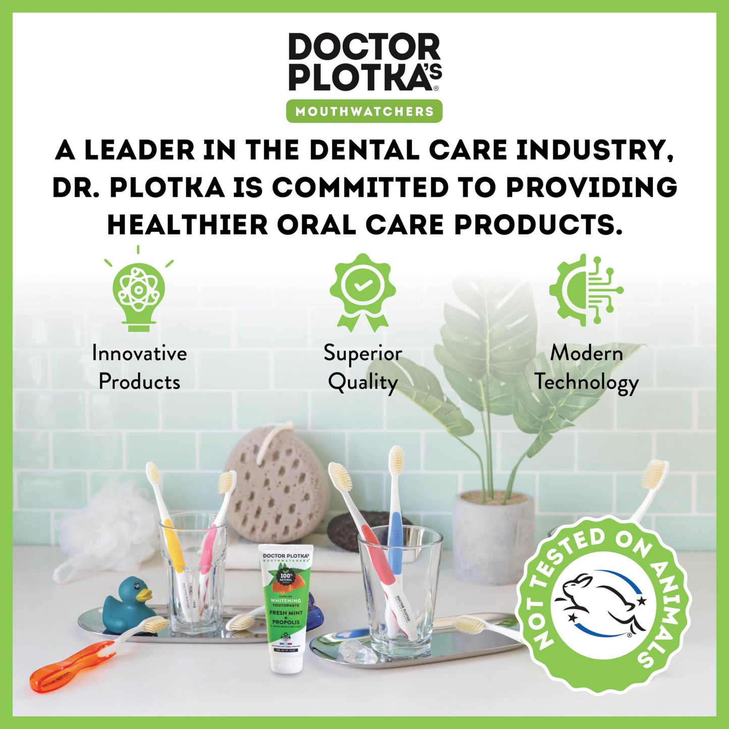 Mouthwatchers Whitening Fluoride-Free Toothpaste – Natural Mint Propolis (3 oz) | Dr. Plotka's