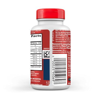 Move Free Advanced: Glucosamine Chondroitin MSM + Vitamin D3 Joint Support – Mobility, Bone & Immune Health (3x120ct)