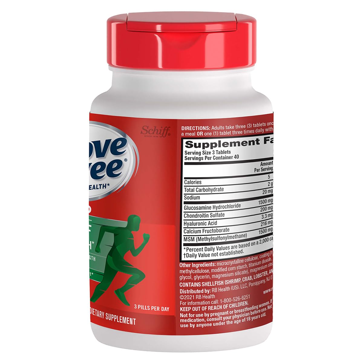Move Free Advanced Plus MSM Coated Tablets – Joint Health with Glucosamine & Chondroitin (120 Count, Pack of 2)