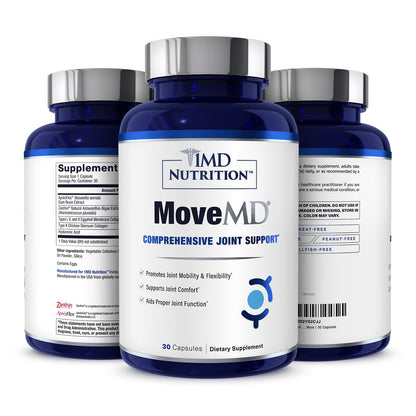 MoveMD Joint Support by 1MD Nutrition | Collagen + Astaxanthin + Hyaluronic Acid