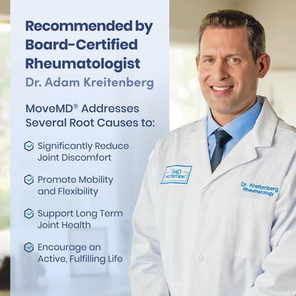 MoveMD Joint Support by 1MD Nutrition | Collagen + Astaxanthin + Hyaluronic Acid