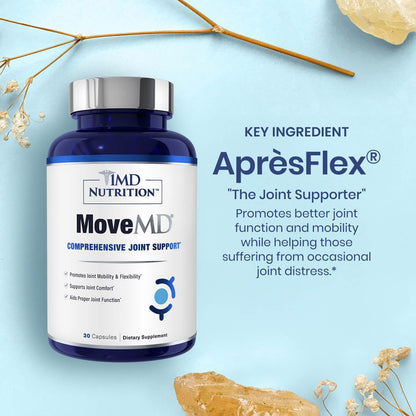 MoveMD Joint Support by 1MD Nutrition | Collagen + Astaxanthin + Hyaluronic Acid