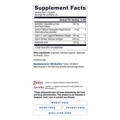 MoveMD Joint Health Supplement by 1MD Nutrition | Collagen, Astaxanthin, Boswellia | 2-Pack (60 Capsules)
