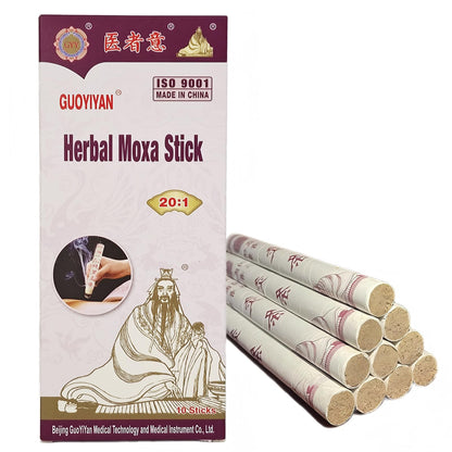 Moxa Sticks for Moxibustion – Pure Mugwort (20:1), 10 Rolls