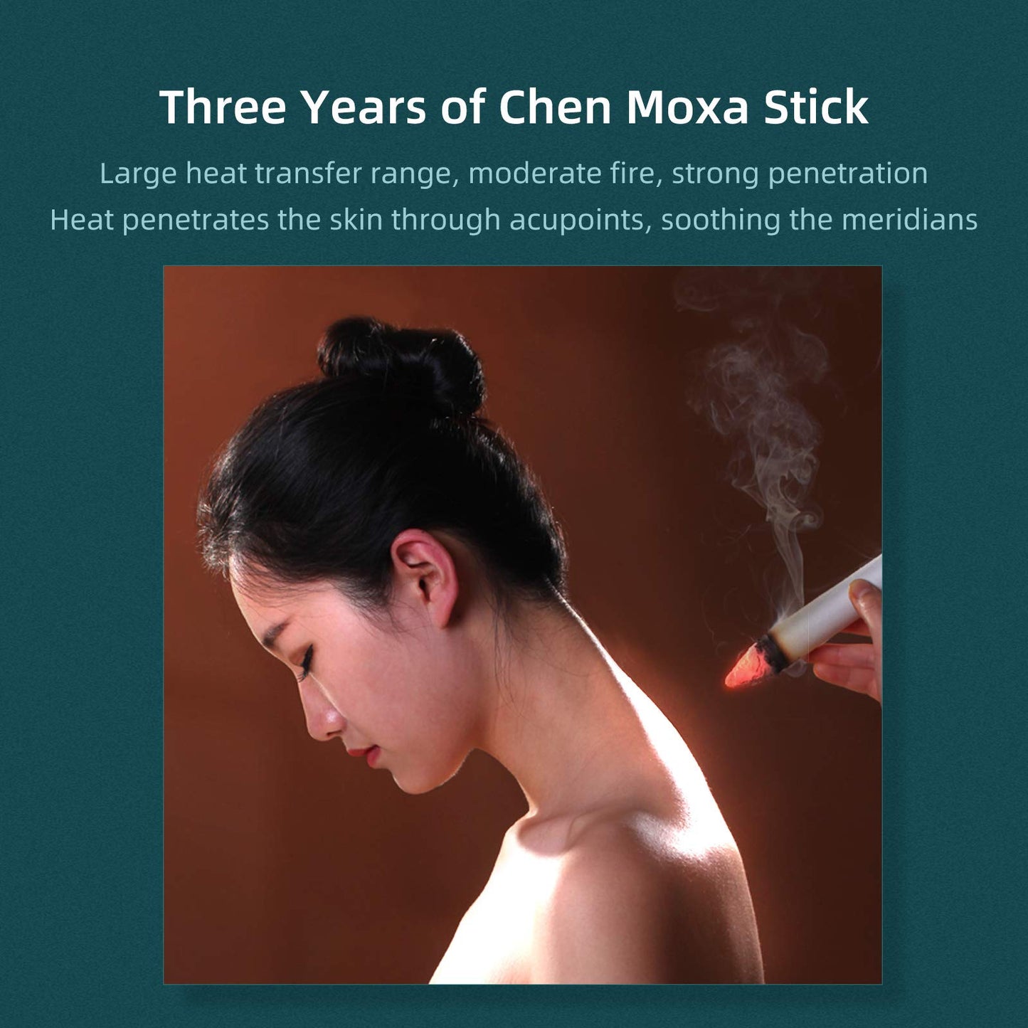 10PCS Box Chinese Moxa Sticks 15:1 3-Year Chen High Purity Moxibustion Roll (艾灸条)