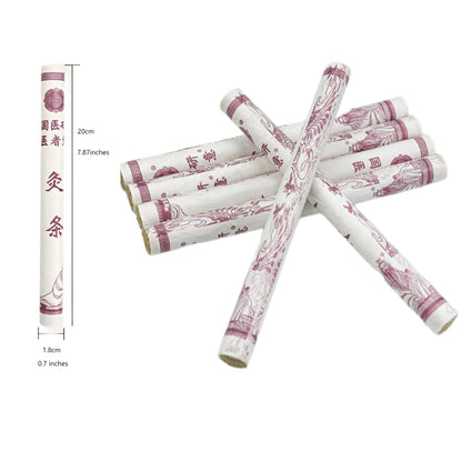 Moxa Sticks for Moxibustion – Pure Mugwort (20:1), 10 Rolls