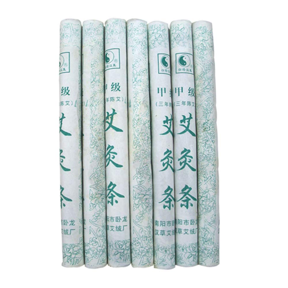 Moxa Sticks Natural Mugwort Rolls – Handmade Pure Wormwood, 3-Year Purity for Moxibustion (10 per Box)