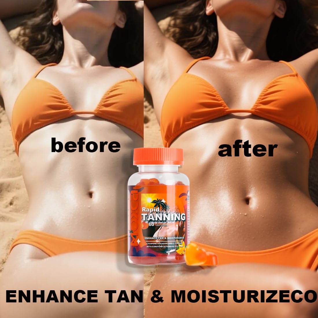 Moxca Vegan Astaxanthin & Lycopene Gummies – Skin Glow