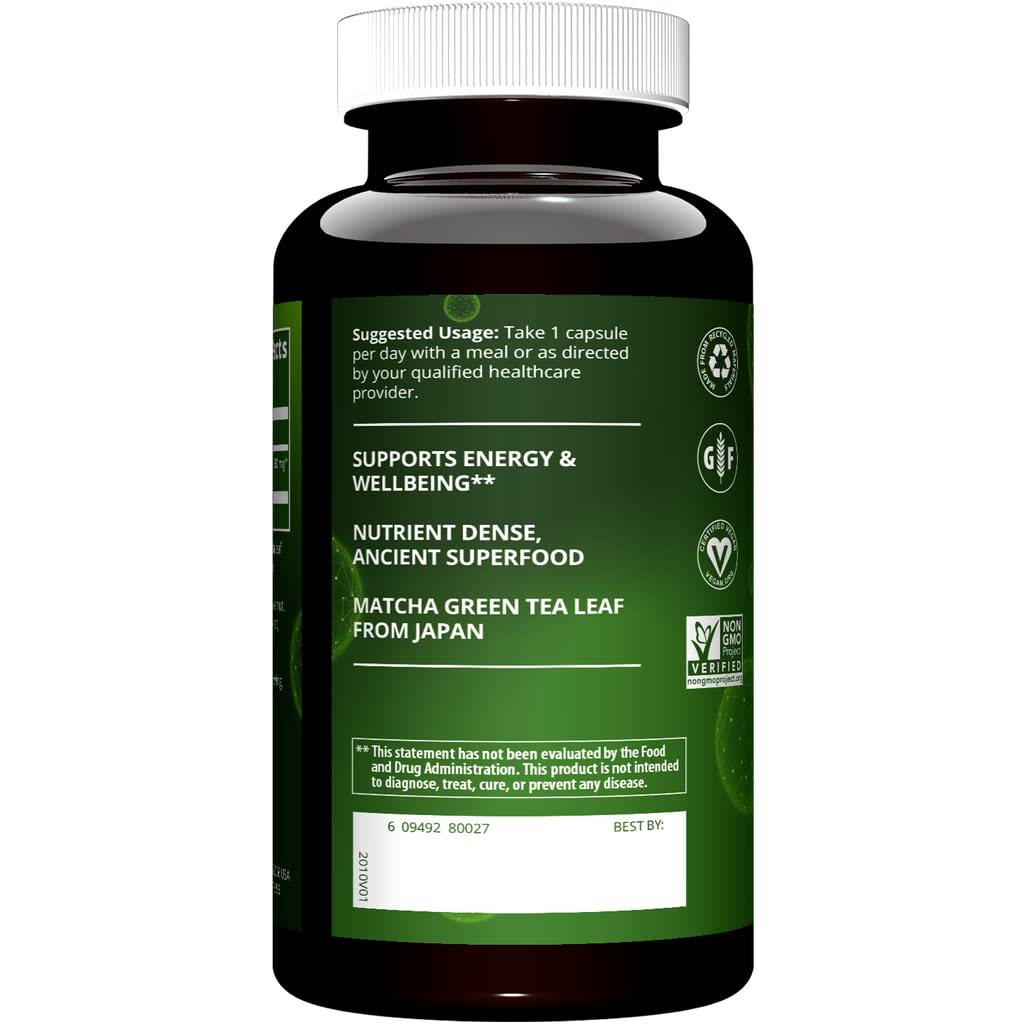 MRM Matcha Green Tea Capsules - 60 Servings | Immune Support & Metabolism