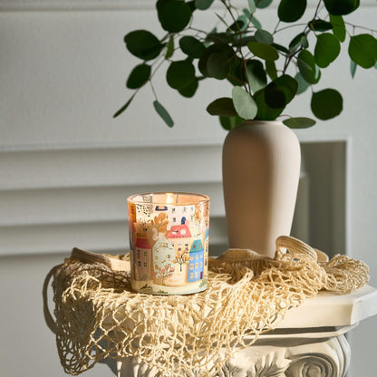 M&SENSE Jasmine Tropical Fruit Sandalwood Vanilla Soy Candle 10.2 oz