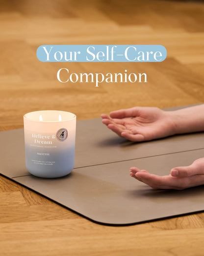 M&SENSE Blood Orange & Blushed Rose Aromatherapy Candle - 80-Hour Burn
