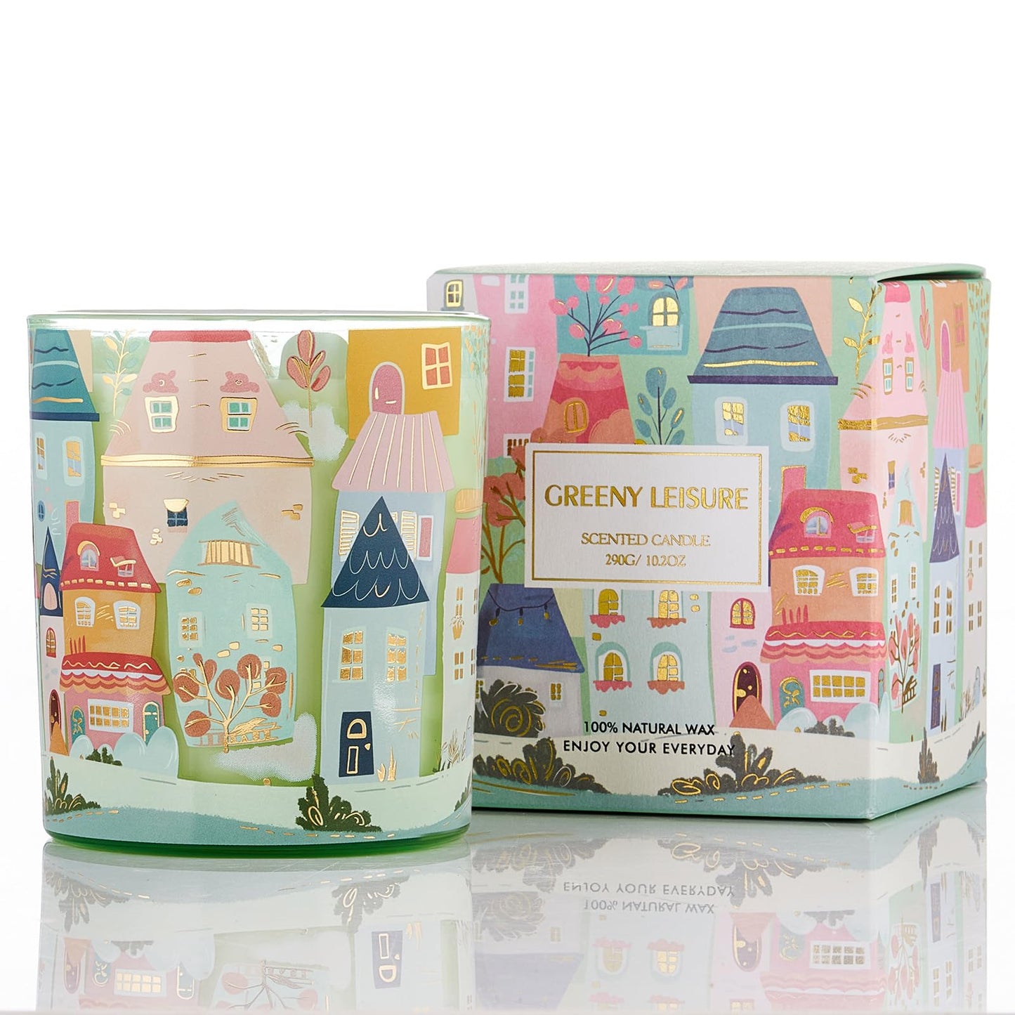 M&SENSE Fig Citrus Floral Scent Soy Wax Candle - 10.2 oz | Natural Home Fragrance