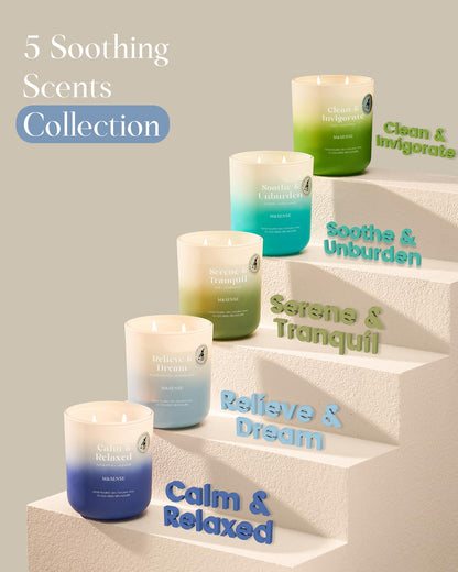 M&SENSE Blood Orange & Blushed Rose Aromatherapy Candle - 80-Hour Burn