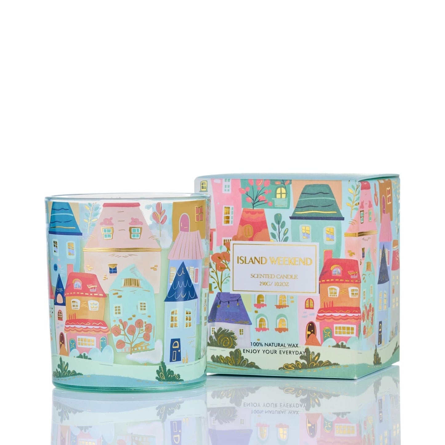 M&SENSE Island Weekend Candles – 10.2 oz Soy Wax, Non-Toxic, 60-Hour Burn