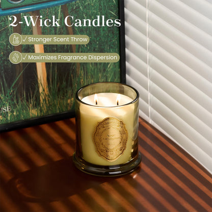 M&SENSE Sage Eucalyptus Soy Candle – 12.7oz, 2-Wick, 70-Hour Burn, Non-Toxic