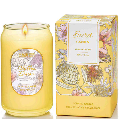 M&SENSE Vaillna Candles – 10.6 oz Soy Jar Candle, Non-Toxic, 60h Burn