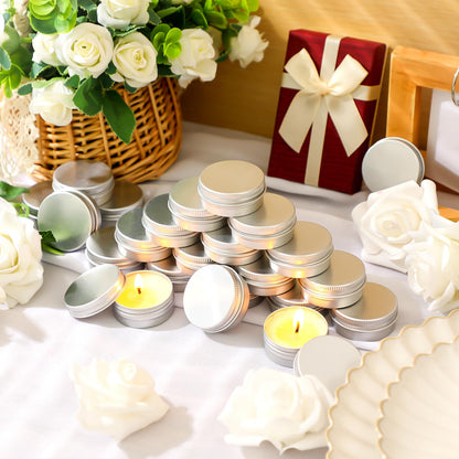 MTLEE 50 Pcs Wedding Scented Candles Gift Tin | Aromatherapy Wedding Favors