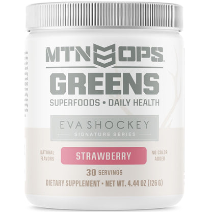 MTN OPS Eva Shockey Signature Series Super Greens – Strawberry, 30 Servings (4.4 oz)