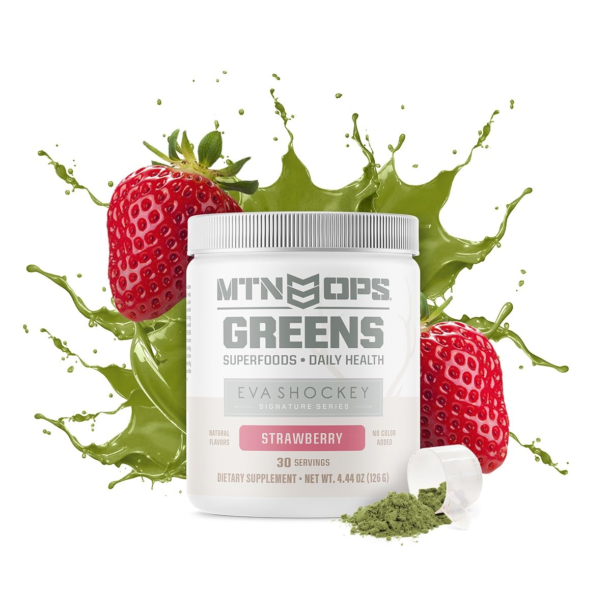 MTN OPS Eva Shockey Signature Series Super Greens – Strawberry, 30 Servings (4.4 oz)