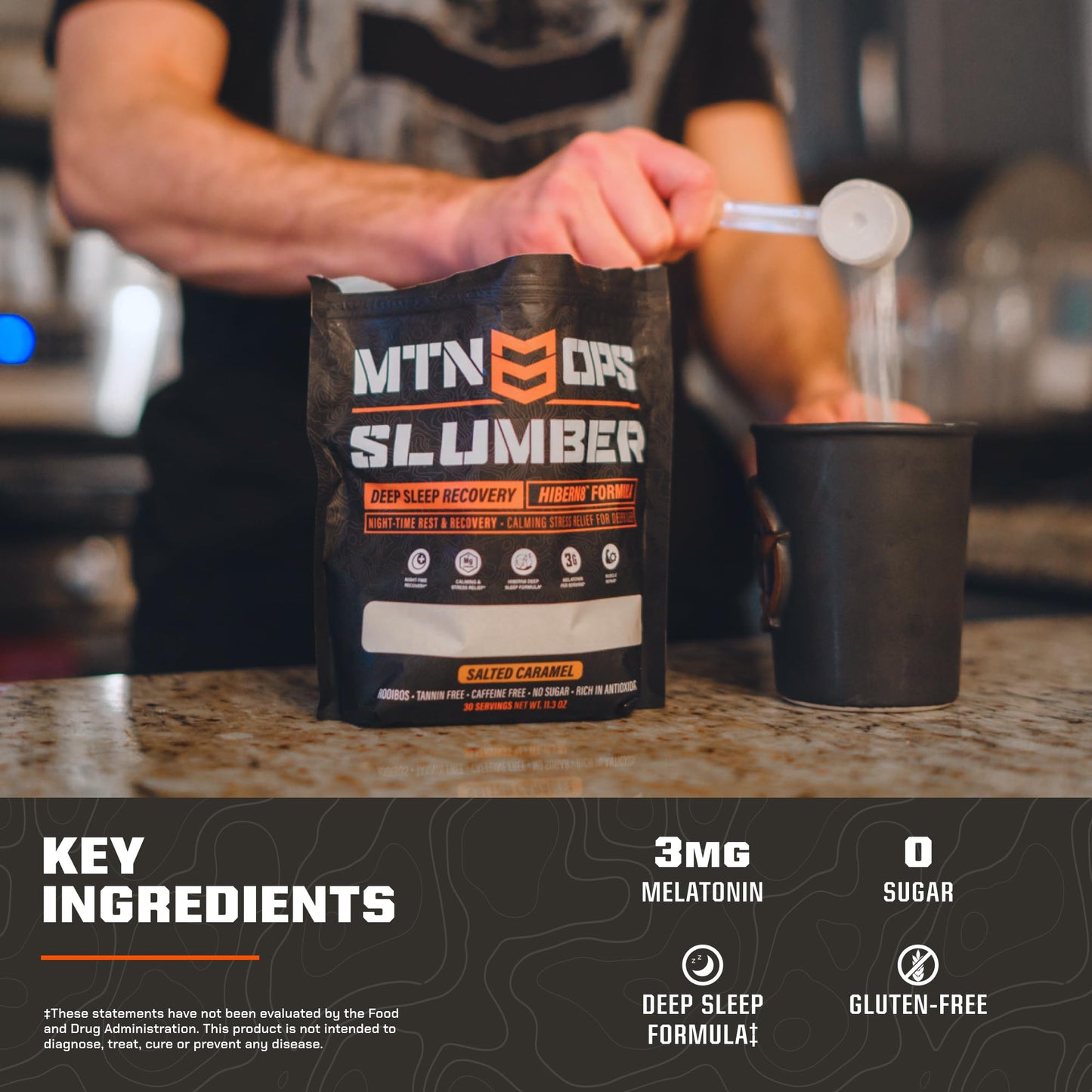 MTN OPS Slumber Sleep Aid for Deep Sleep & Nighttime Recovery | 30 Servings