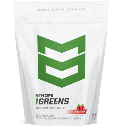 MTN OPS Super Greens – Immune Health & Energy Powder, 30 On-The-Go Packs