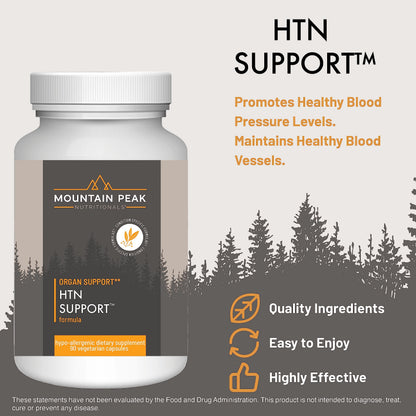 HTN Blood Pressure Support - Mountain Peak Nutritionals (90 Veg Caps) Rauwolfia, Hawthorn & Magnesium