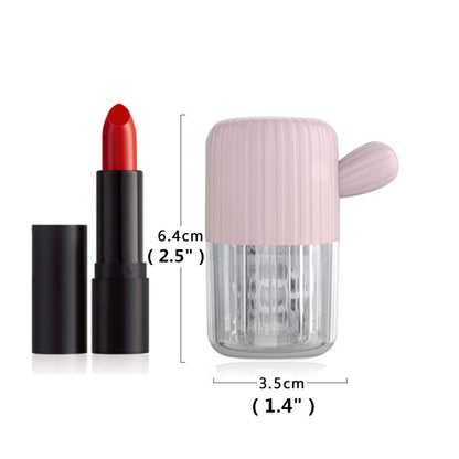 MUDOR Portable Contact Lens Cleaner - Quick Clean for Soft & Hard Lenses (Cherry Pink)