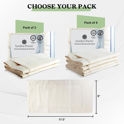 Natural Cotton Flannel Castor Oil Wrap for Liver Detox – 4-Piece Pack