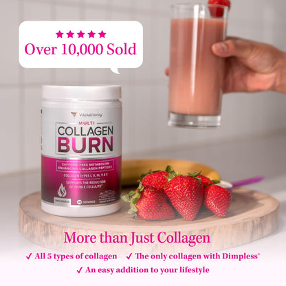 Vitauthority Multi Collagen Burn – Caffeine-Free Strawberry Lemonade, 30 Servings