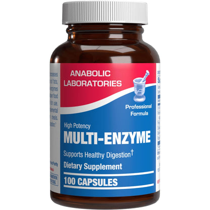 Multi Digestive Enzymes with Ox Bile – Clinical Strength Pancreatic Enzymes for Protein, Carbs & Fat