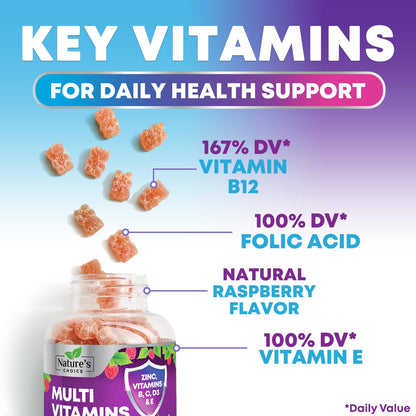 Multivitamin Gummies for Adults – Immune Support, Vitamins A C D E B12, 120 Gummies