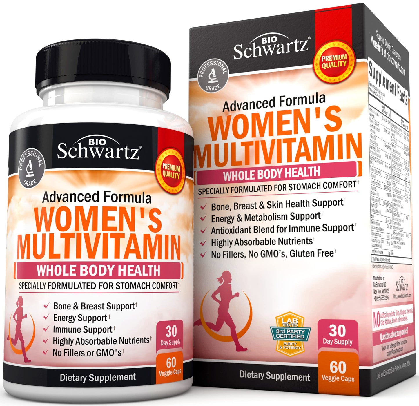 Women's Multivitamin with Vitamin D3 - Immunity & Joint Support - 60 Ct