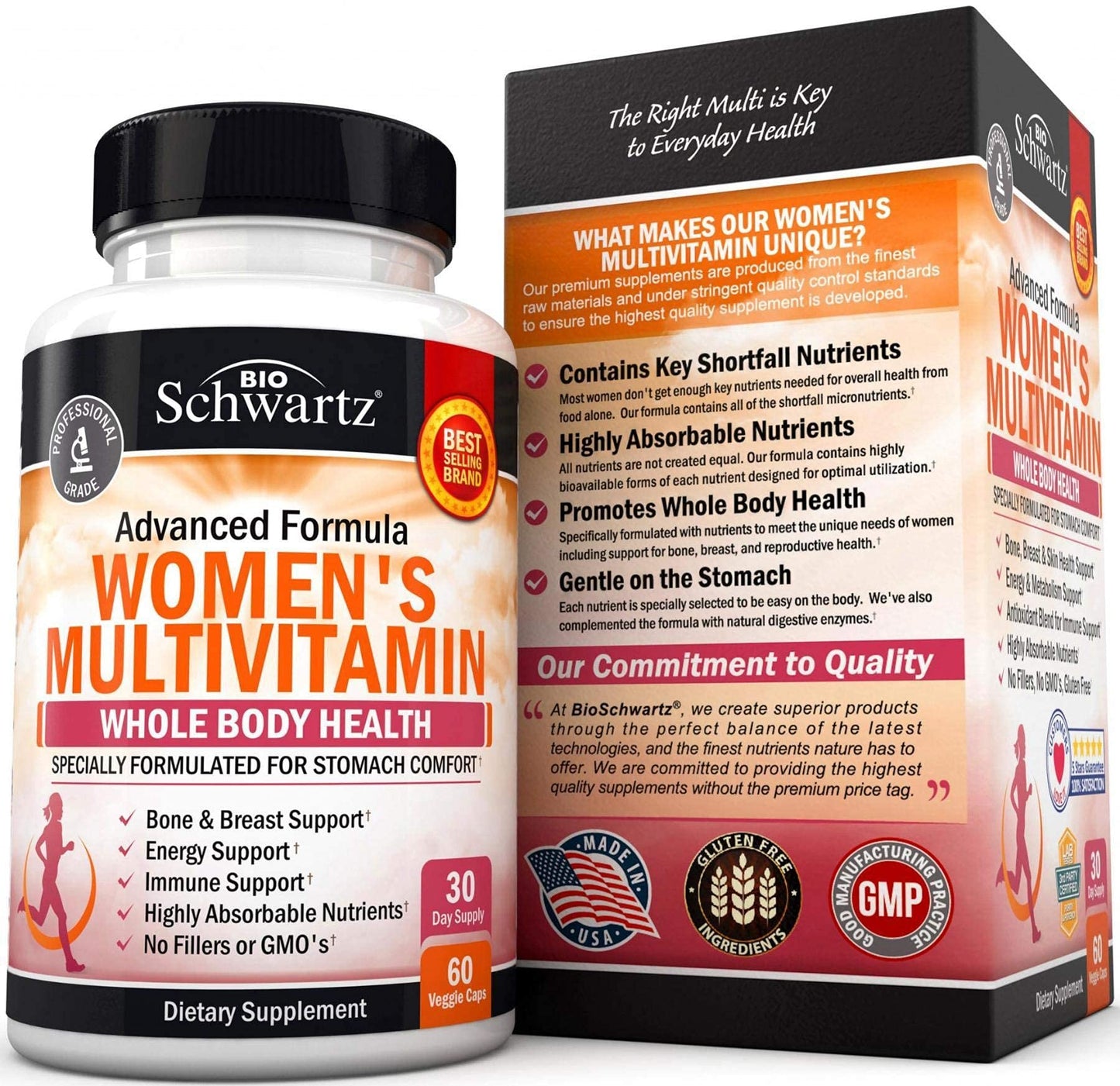 Women's Multivitamin with Vitamin D3 - Immunity & Joint Support - 60 Ct