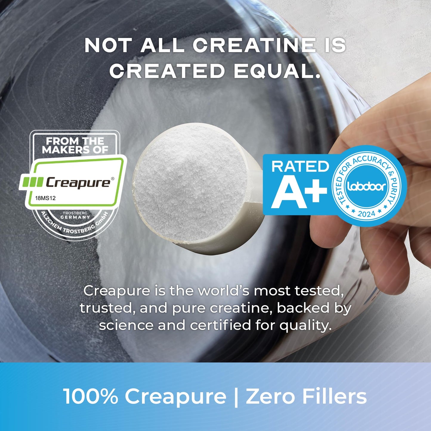 Muscle Feast Creapure Creatine Monohydrate Powder – Unflavored, Vegan & Keto-Friendly, 2lb