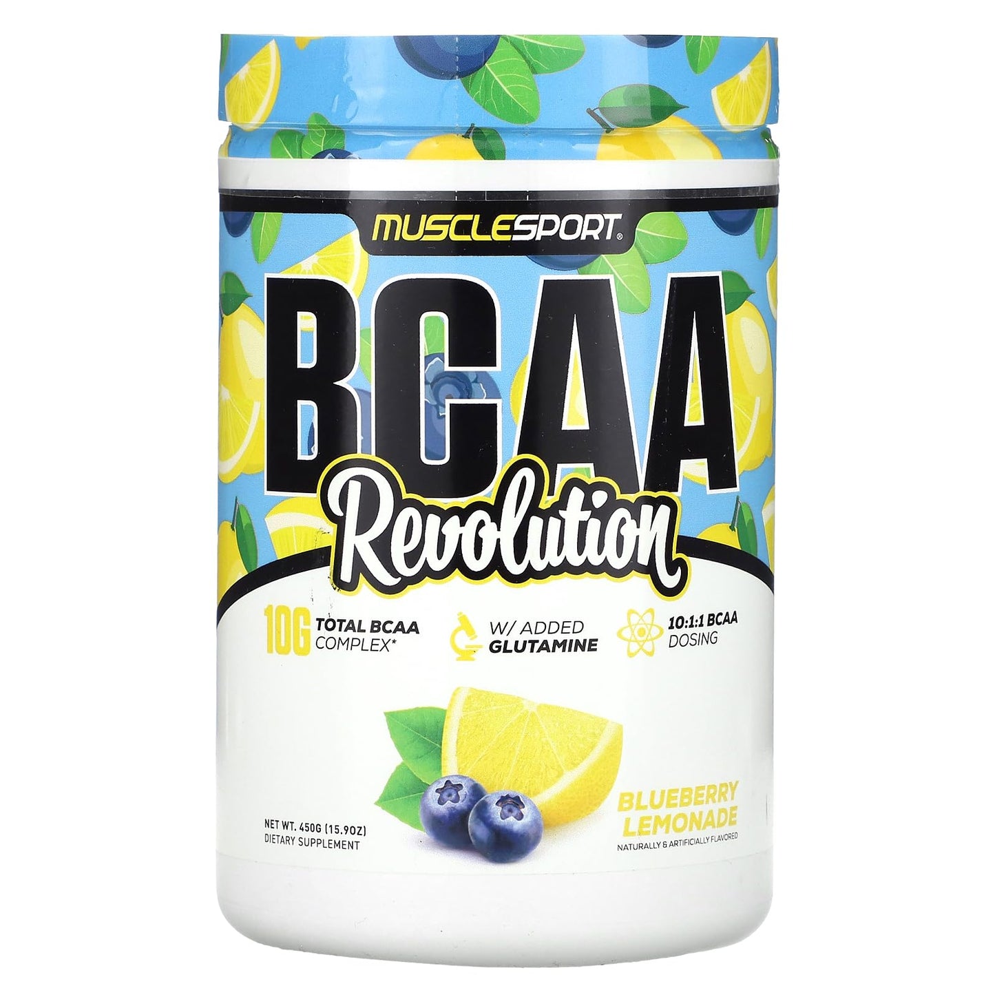 Musclesport BCAA Revolution – Intra-Workout Amino Powder (Blueberry Lemonade, 30 Servings)
