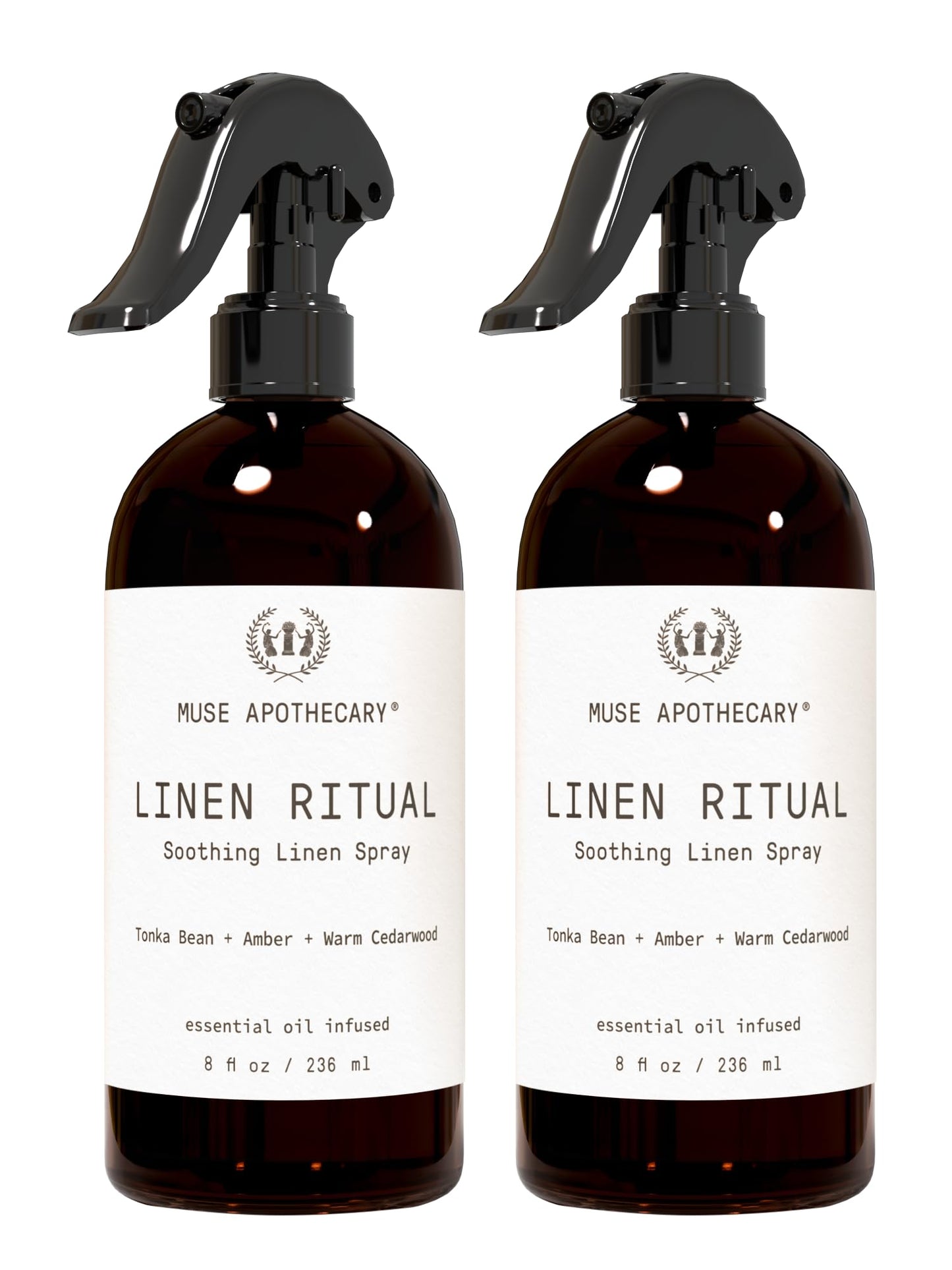 Muse Apothecary Linen Ritual Linen Mist – Aromatherapy, 8 oz, 2 Pack
