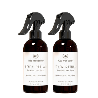 Muse Apothecary Linen Ritual Mist – Aromatherapy Linen Spray, 4 oz, 2 Pack