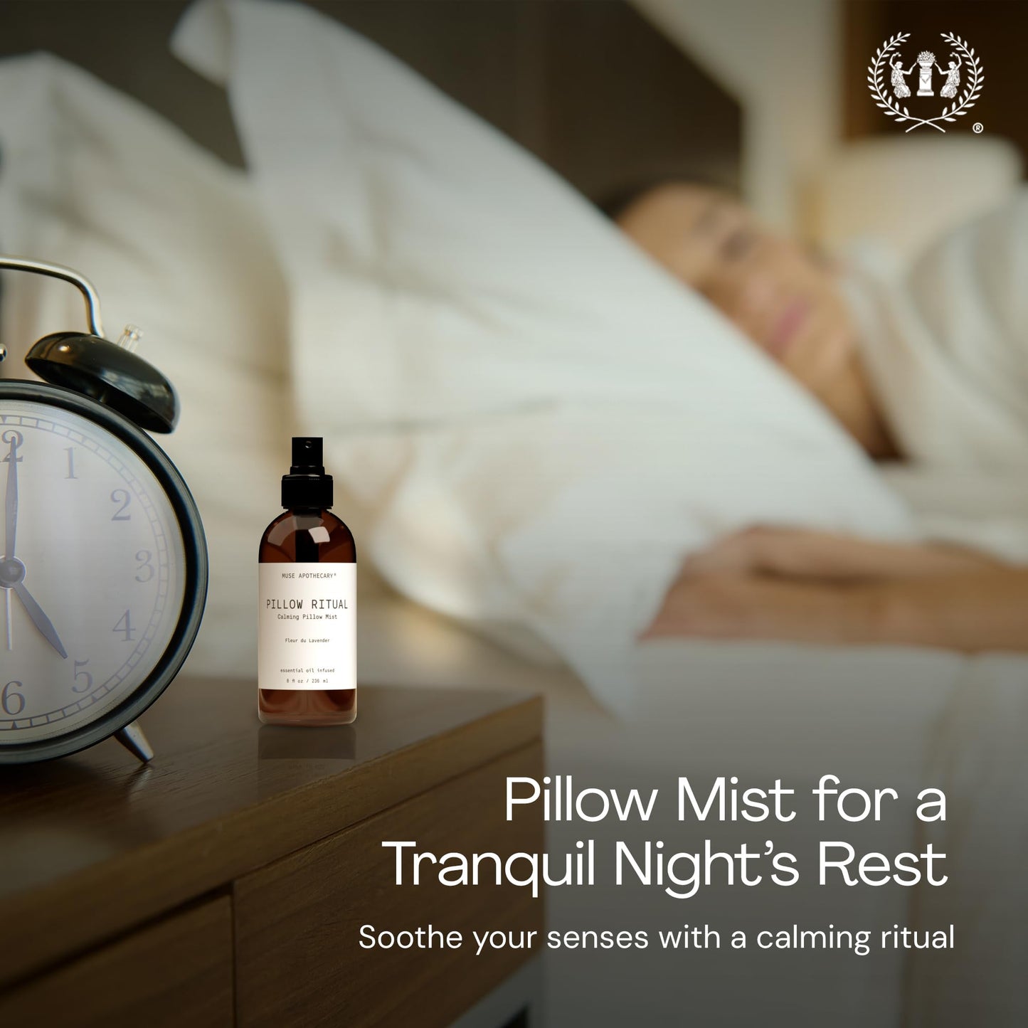 Muse Apothecary Pillow Ritual - Aromatic Pillow Mist with Bergamot, French Lavender & Sandalwood - 8 oz