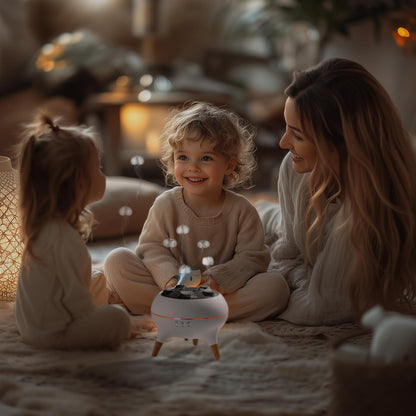 Mushroom Cloud Humidifier – Aromatherapy Diffuser with Jelly Fog & Sound-Activated Mode